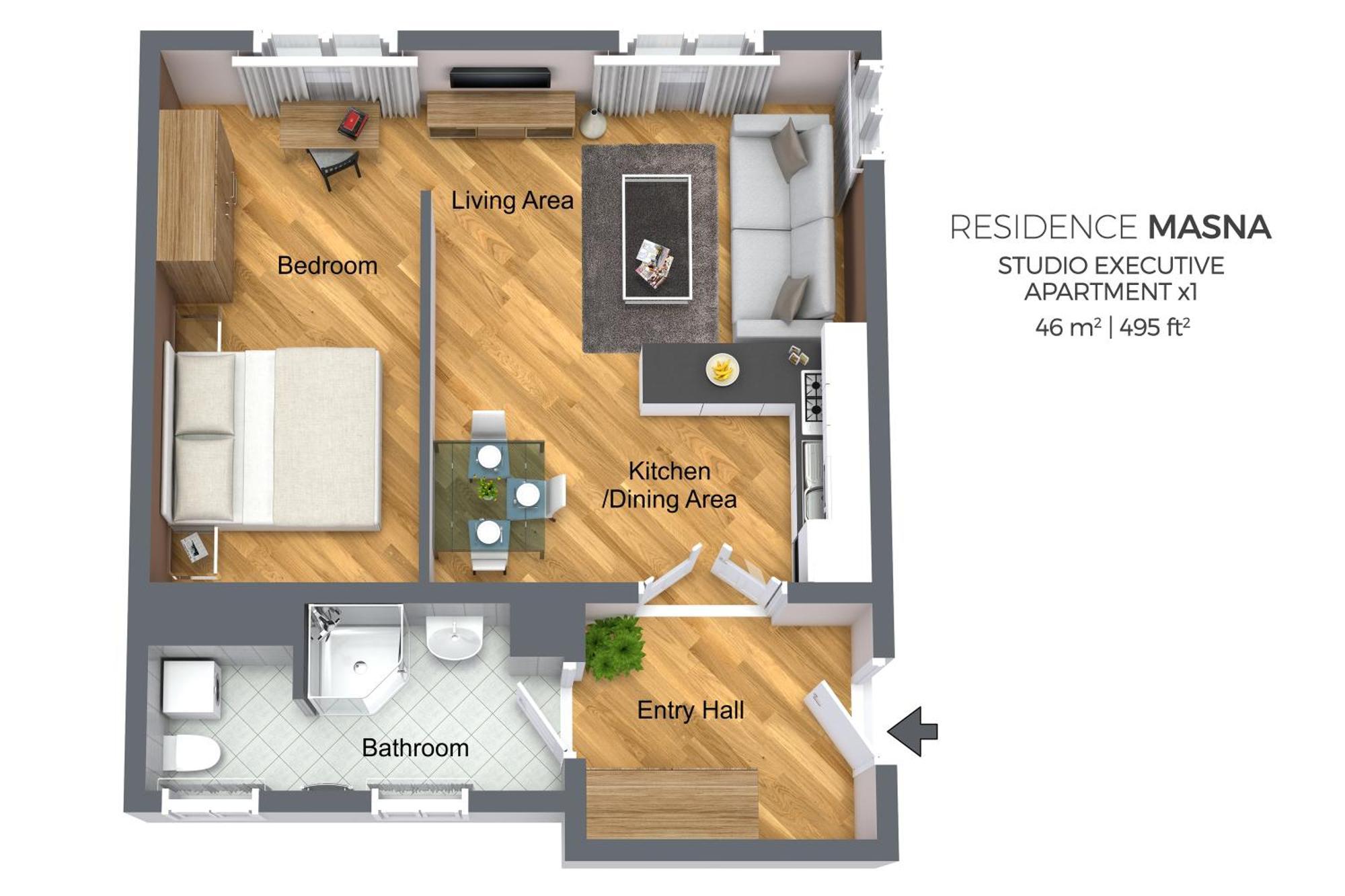 Residence Masna Prága Szoba fotó